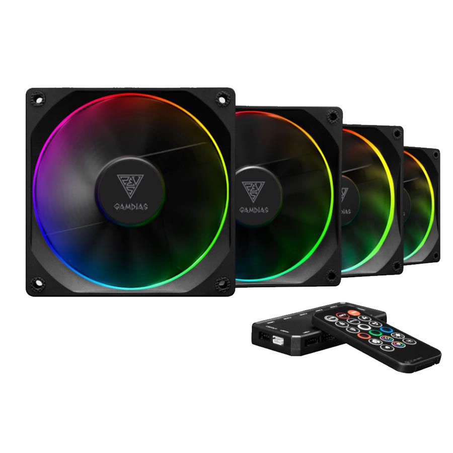 Fan Cooler Gamdias Aeolus M3-1204R 120mm X4 ARGB