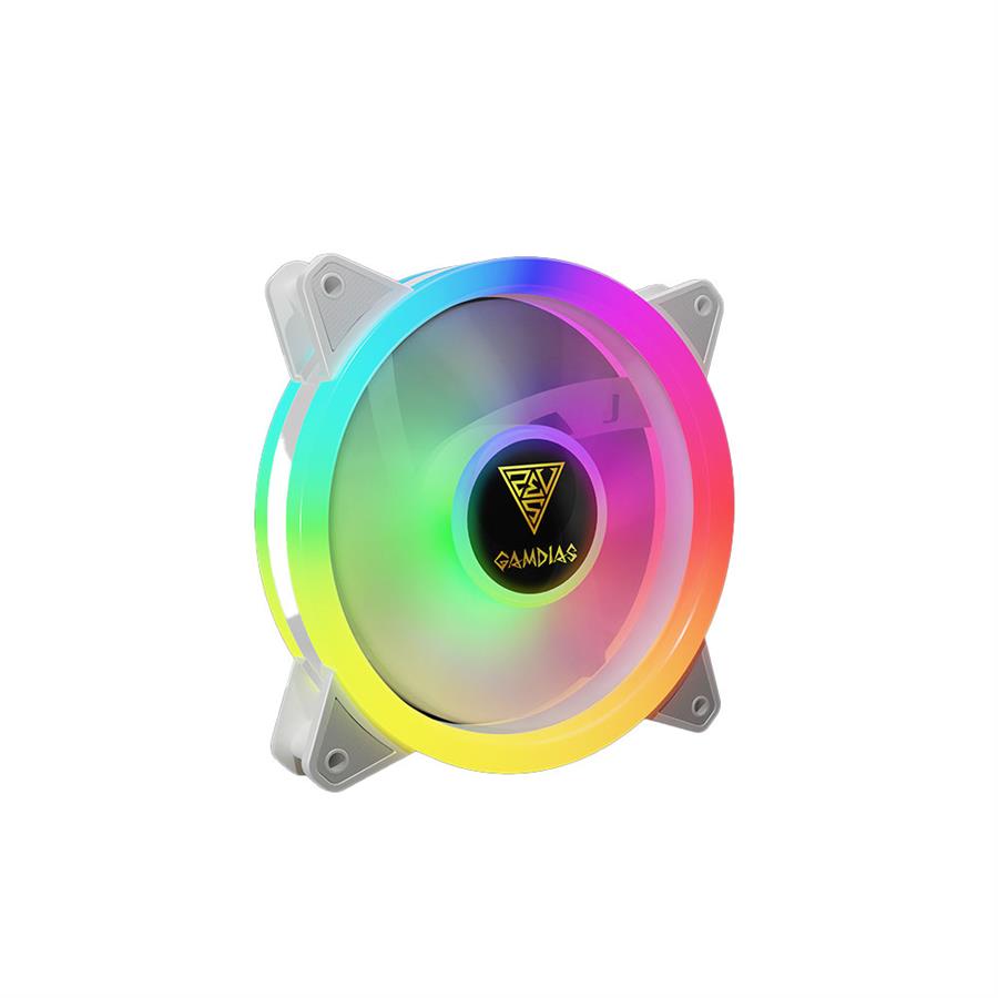Fan Cooler Gamdias Aeolus M2-1204R White Pack x4