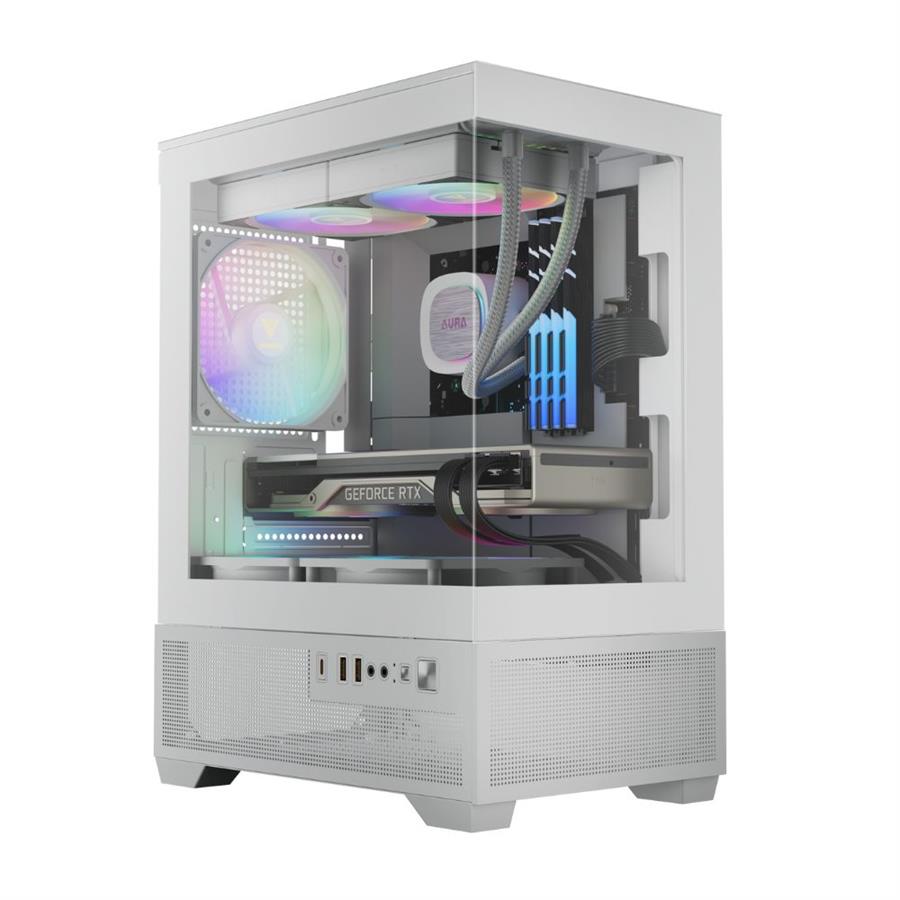 Gabinete Gamdias Aura GC9ME Elite Argb Mini Tower Blanco