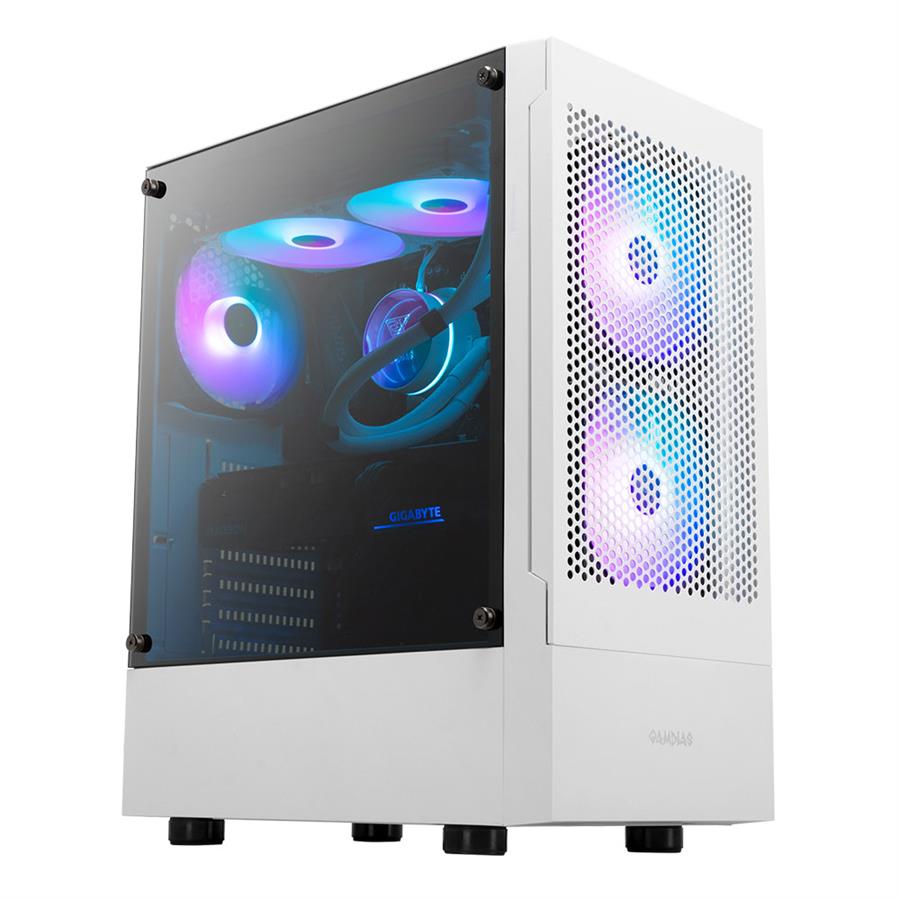 Gabinete Gamdias Talos E3 Mesh C/coolers X3 TG White