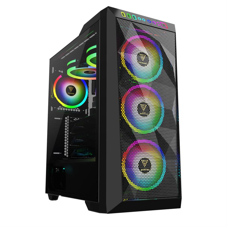 Gabinete Gamdias Athena M1 Black C/Coolers x3 RGB